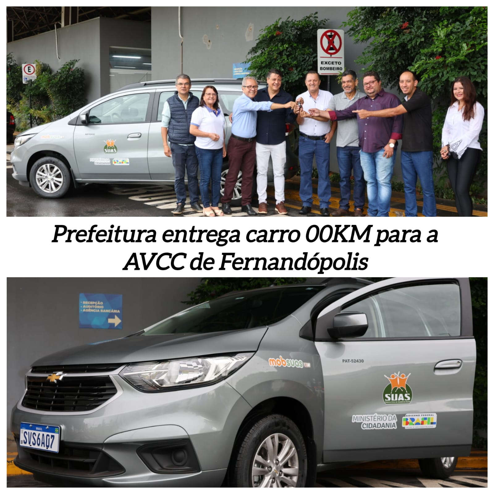 Prefeitura entrega carro ‘Zero KM’ para AVCC de Fernandópolis