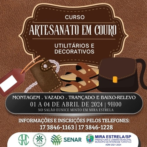 Mira Estrela realiza Curso de Artesanato em Couro