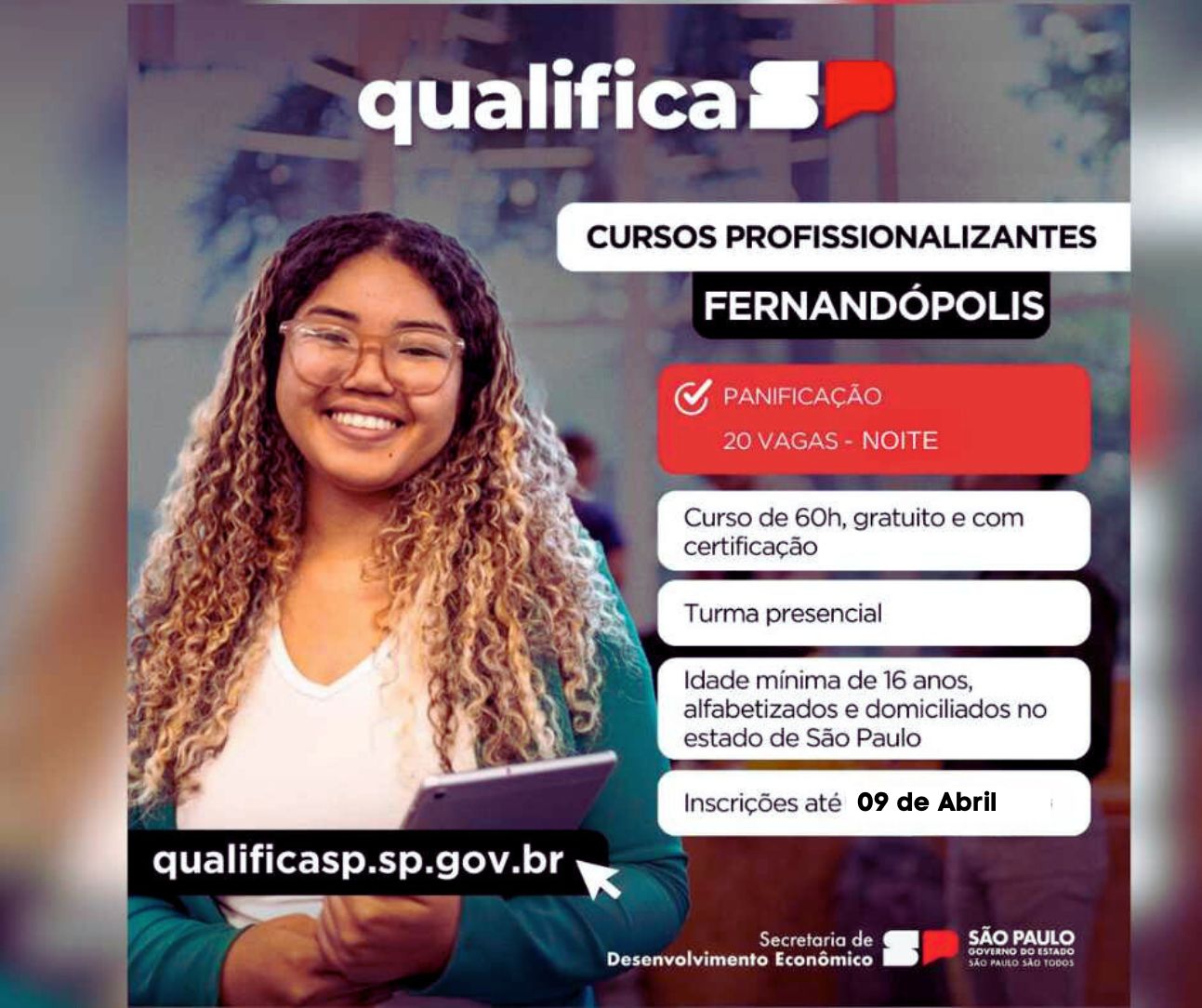 Inscrições para Curso de Panificação terminam nesta terça, 09