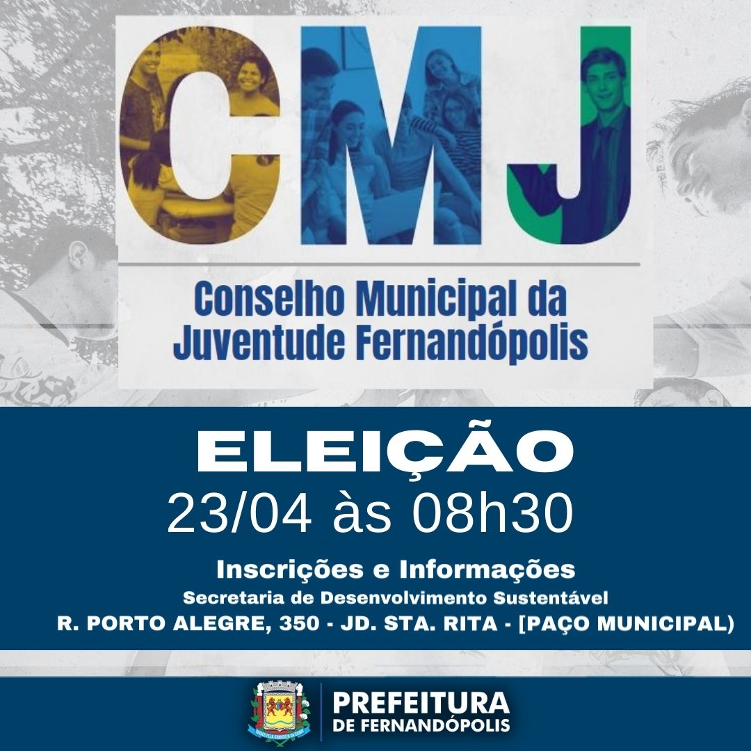 Conselho da Juventude realiza eleição de conselheiros no próximo dia 23
