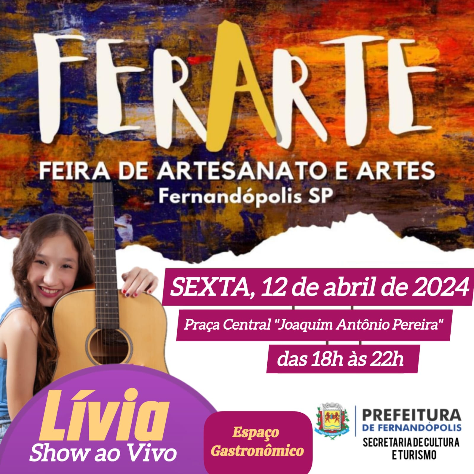 FerArte acontece nesta sexta, 12, na praça central