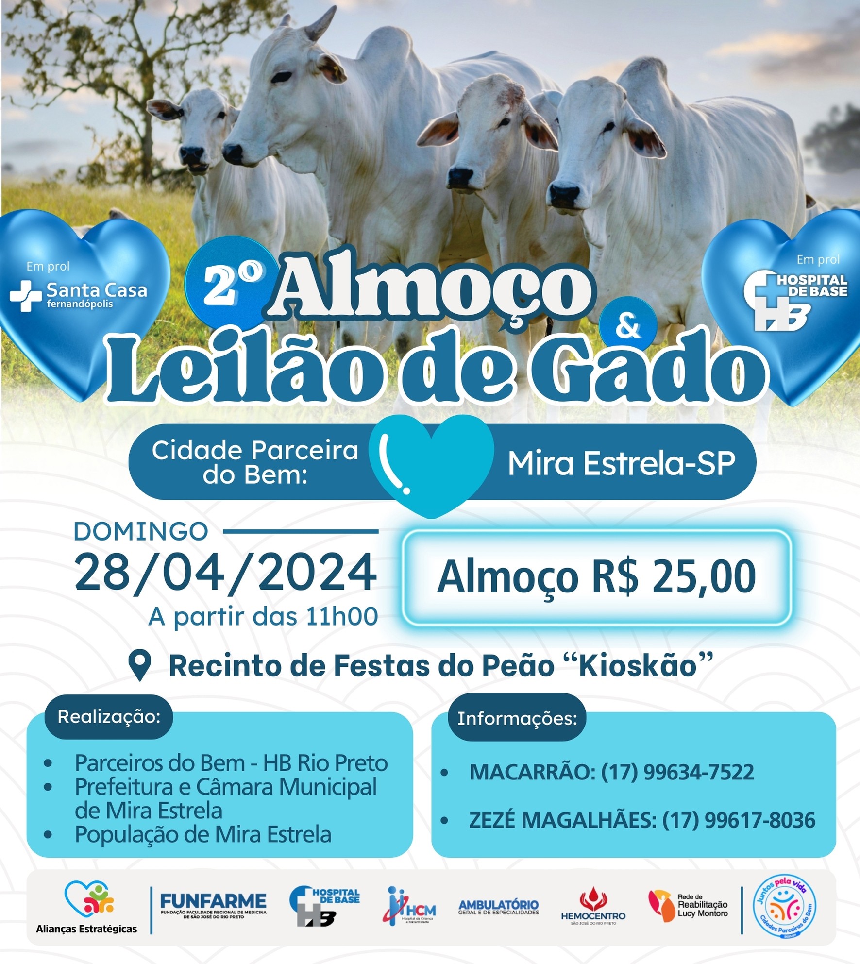 Vem ai o 2º Almoço e Leilão de Gado de Mira Estrela