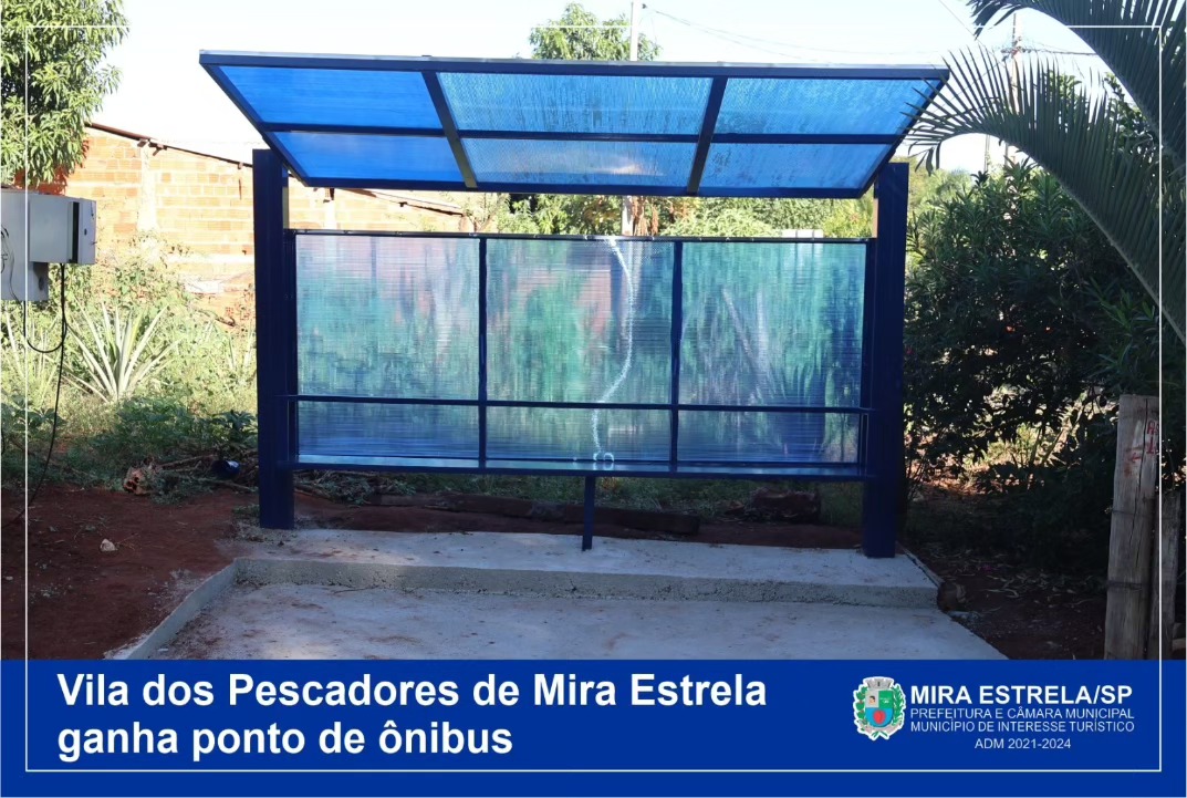 Ponto de ônibus é instalado na Vila dos Pescadores em Mira Estrela