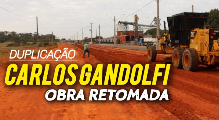 Retomada a obra de duplicação da vicinal Carlos Gandolfi