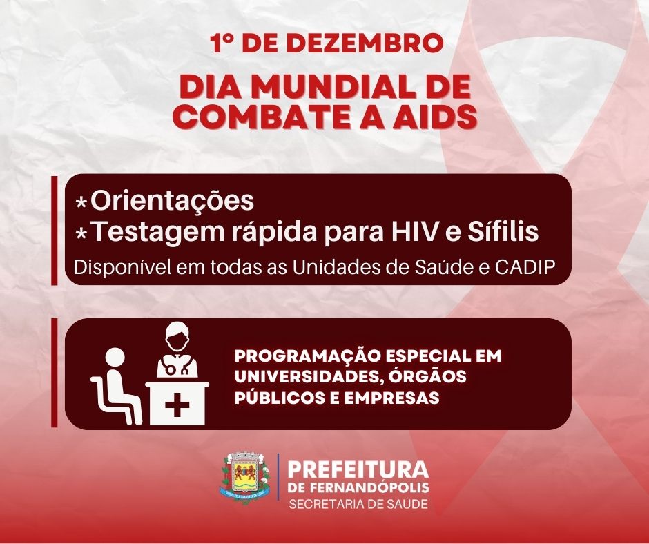 Ações de combate a AIDS são intensificadas pelo CADIP