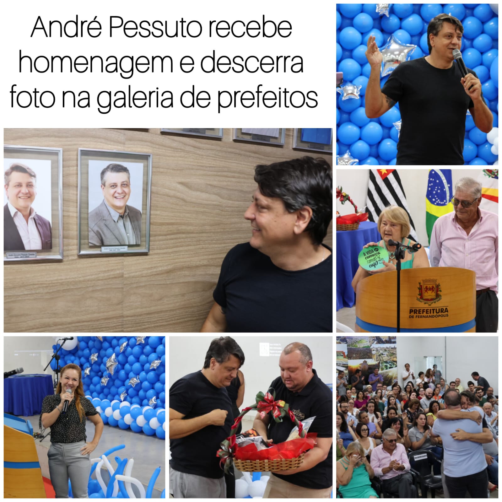 André Pessuto recebe homenagem e descerra foto na galeria de prefeitos
