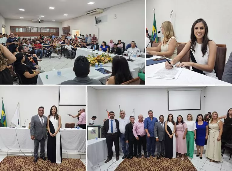 Gleice Castrequini  e Marquim, tomam posse em Mira Estrela