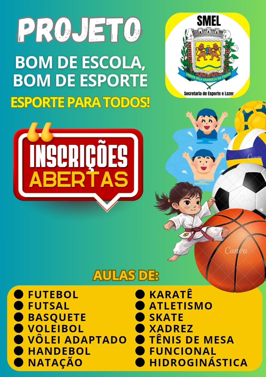 Esporte abre inscrições para diversas modalidades