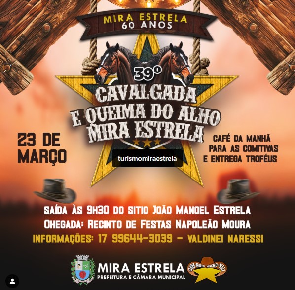 Vem ai a 39ª Cavalgada e Queima do Alho de Mira Estrela!