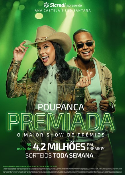 Com premiação recorde de R$ 4,2 milhões, Sicredi lança 10ª edição da campanha Poupança Premiada