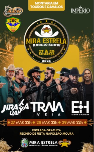 Prepare-se para três noites de muita emoção no MIRA ESTRELA RODEIO SHOW!