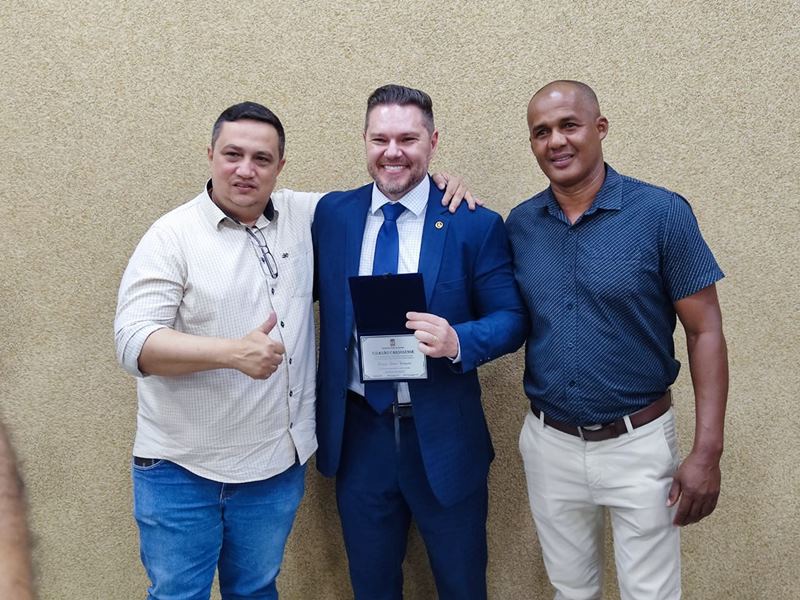 Prefeito e vereador de Guarani d’Oeste prestigiam homenagem ao deputado Campeti em Cardoso