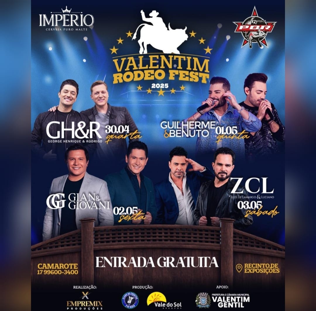 Valentim Rodeo Fest 2025 entra na contagem regressiva e deve bater recorde de público