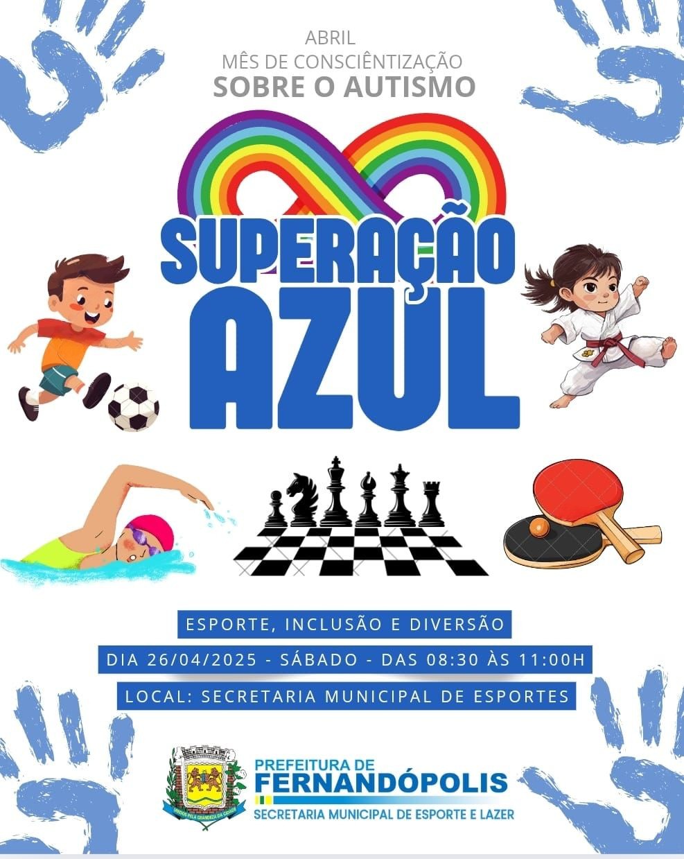 Prefeitura promove evento esportivo para crianças e adolescentes com TEA
