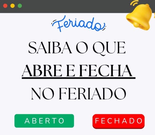 Saiba o que abre e o que fecha em Fernandópolis nos feriados