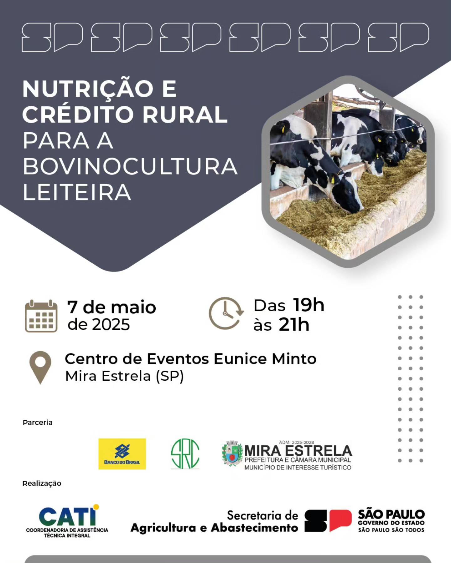 Mira Estrela promove palestra sobre nutrição e crédito para bovinocultura leiteira