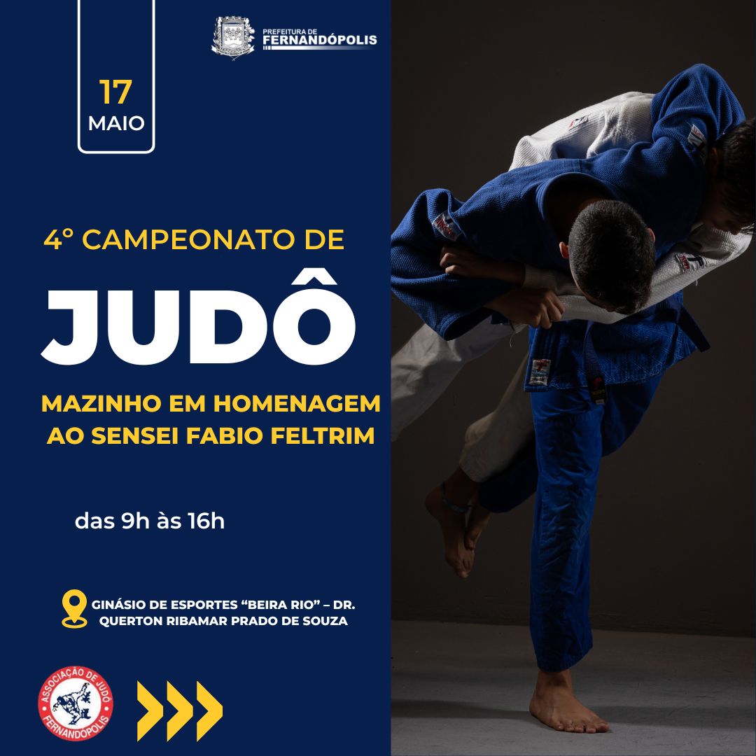 Associação de Judô de Fernandópolis realiza 4º Campeonato Mazinho em homenagem ao Sensei Fábio Feltrim