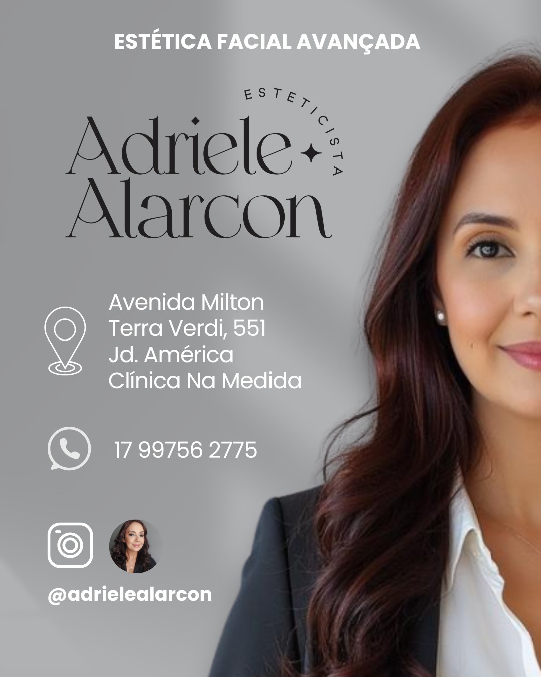 Adriele Alarcon Esteticista inaugura espaço de Estética Facial Avança, na Clínica “Na Medida”
