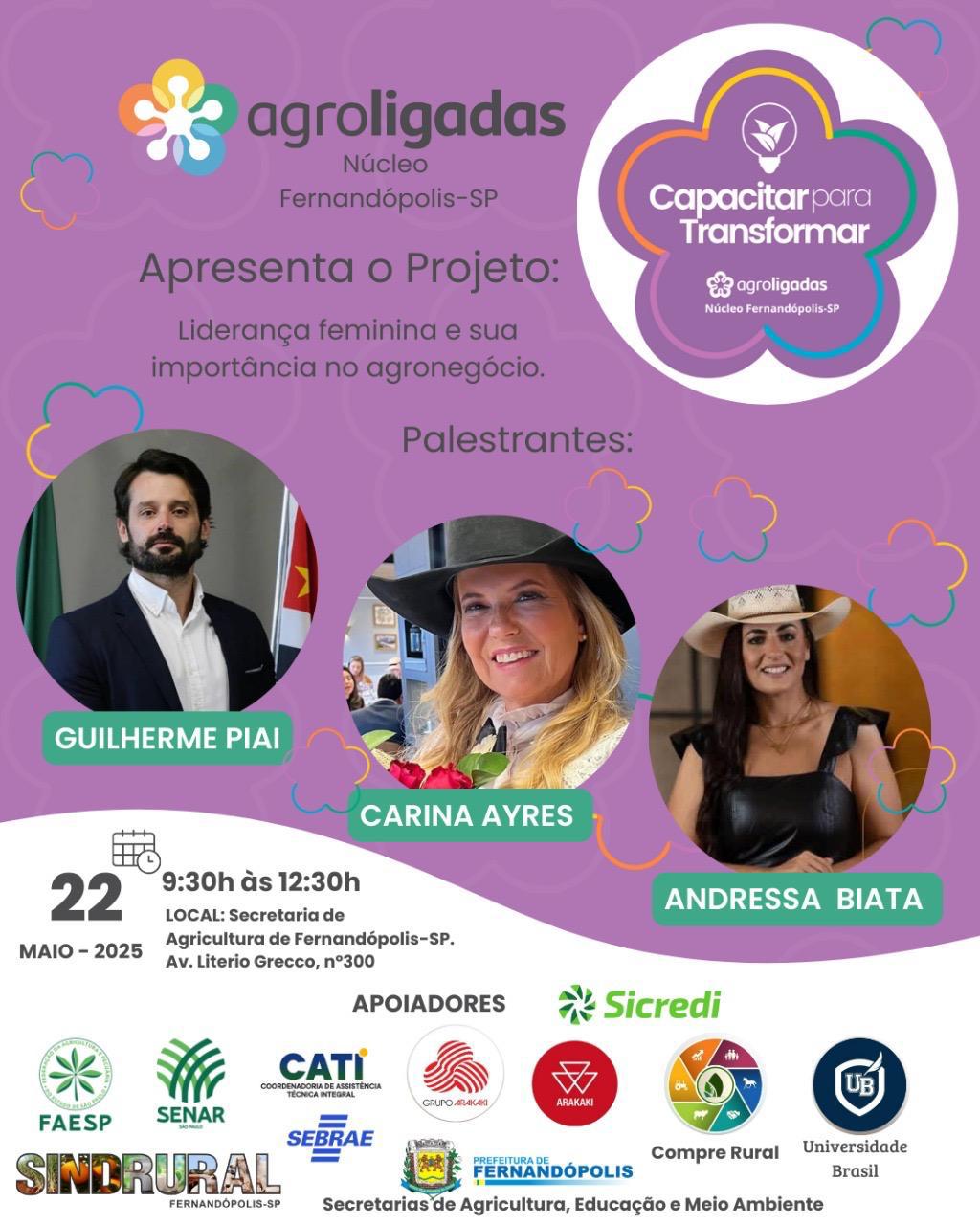 Liderança Feminina e Valorização do Produtor Rural Movimentam Fernandópolis-SP no Dia 22 de Maio