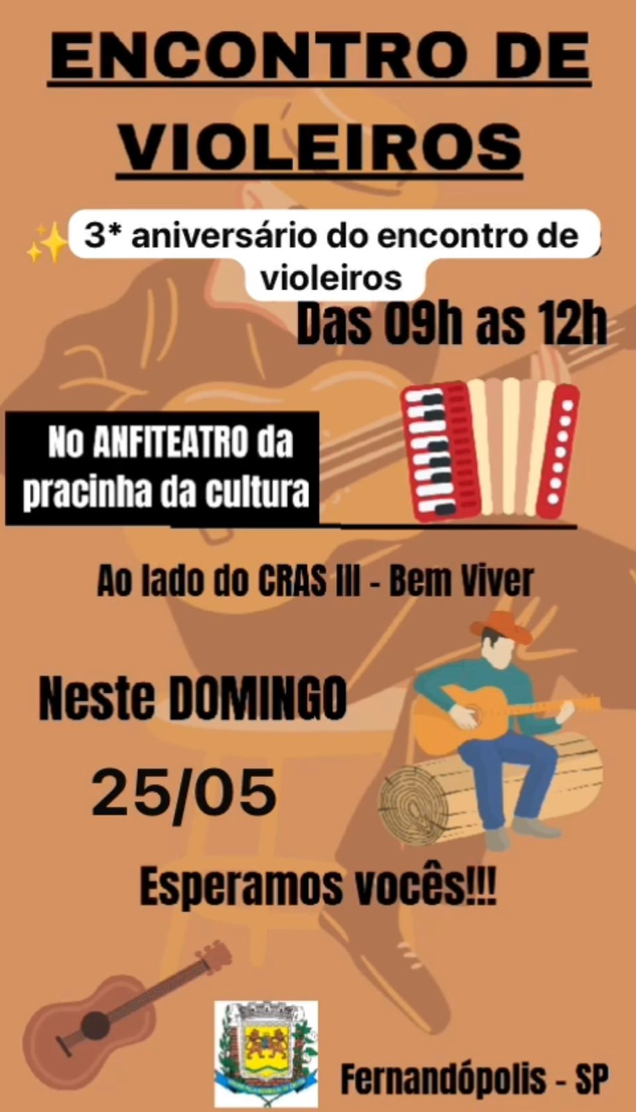Encontro de Violeiros” chega ao 3º ano no domingo, 25