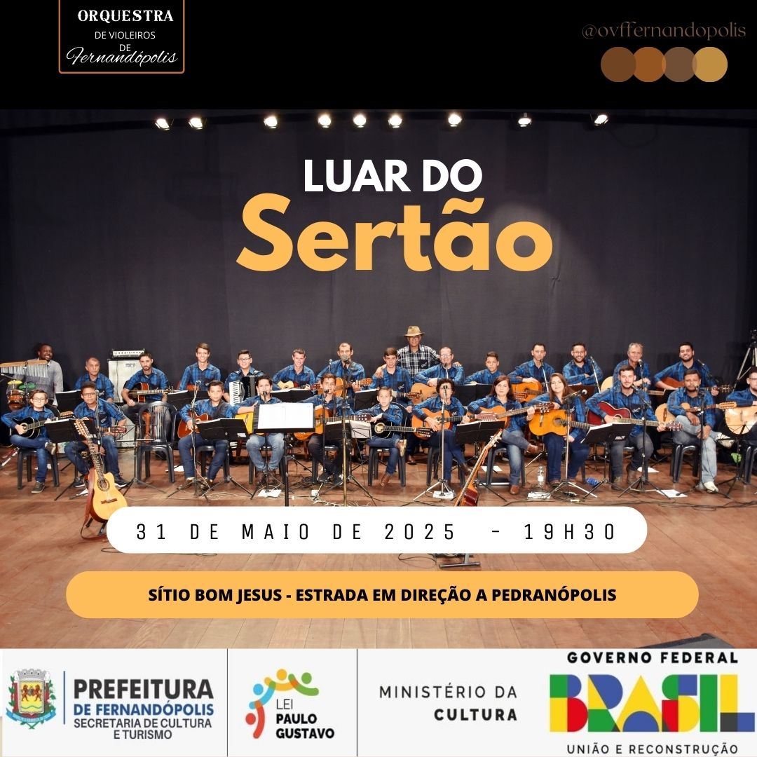 Orquestra de Violeiros leva espetáculo “Luar do Sertão” ao Sítio Bom Jesus em Fernandópolis