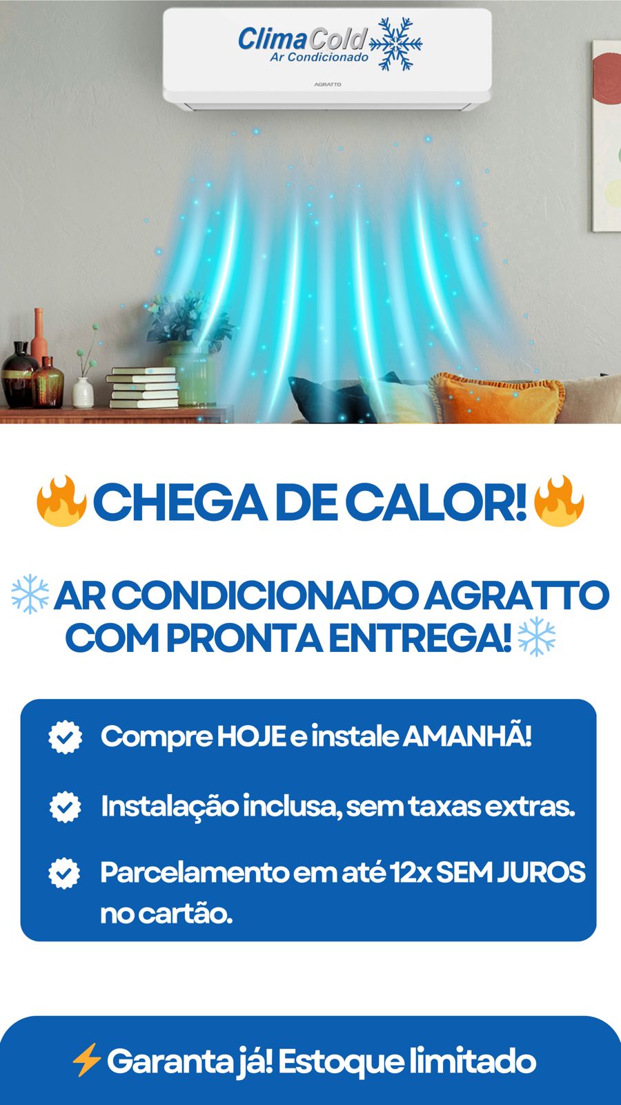 Promoção Imperdível na ClimaCold: Ar-Condicionado com Instalação Inclusa e Desconto em Higienização!