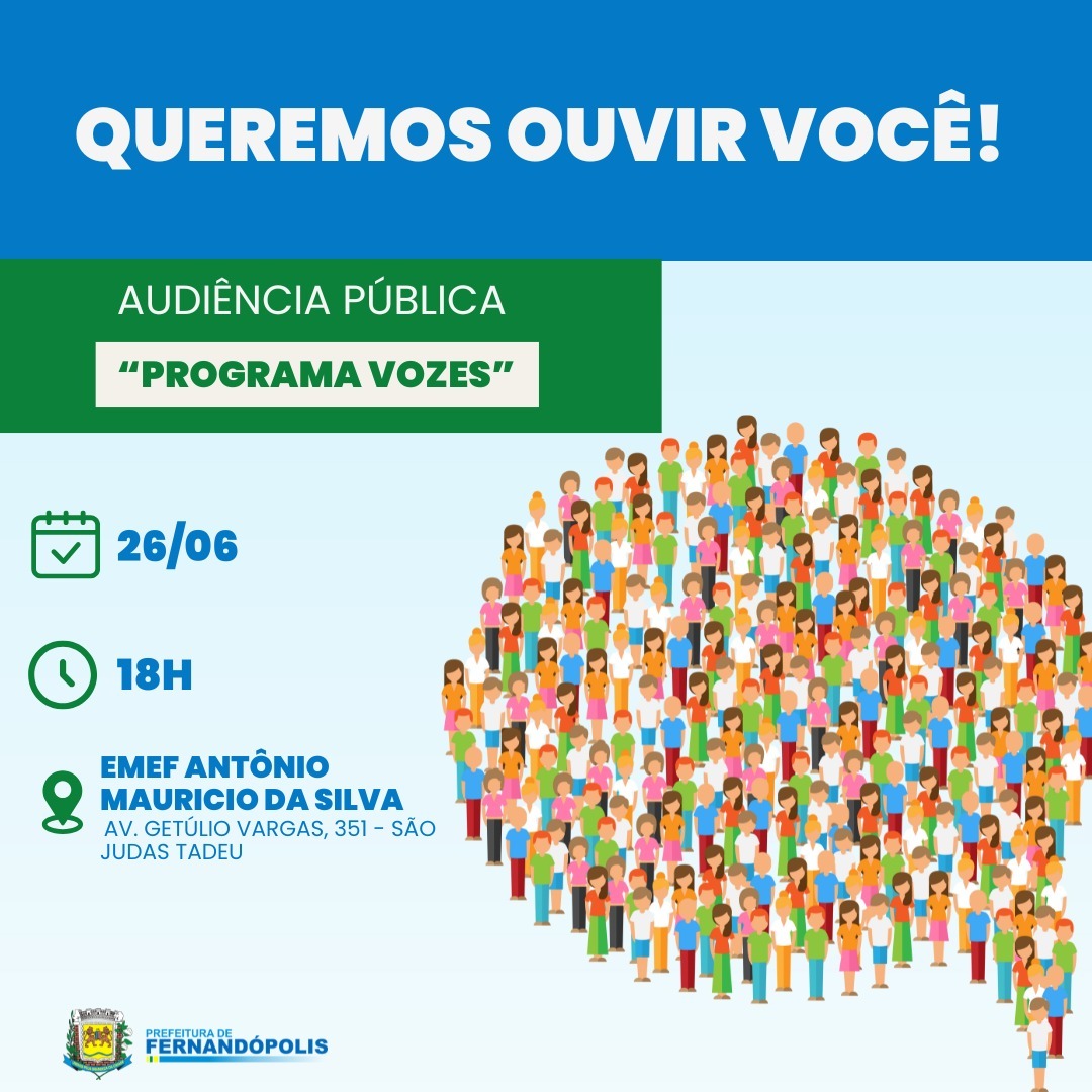 Secretaria define data e local de 2ª Audiência Pública