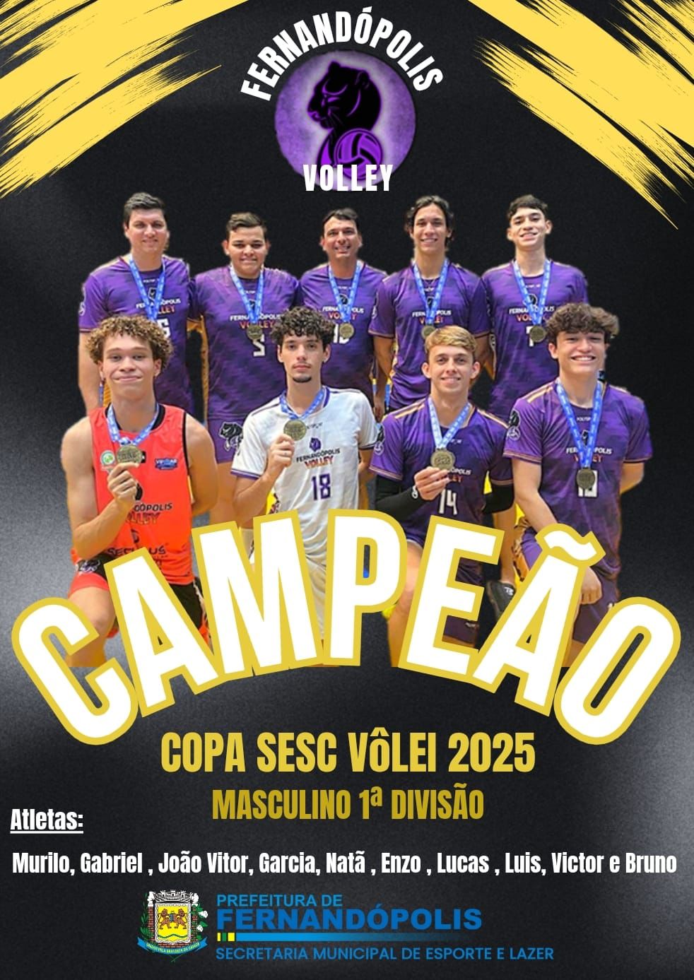 Fernandópolis conquista título da Copa SESC Vôlei na 1ª Divisão Masculina