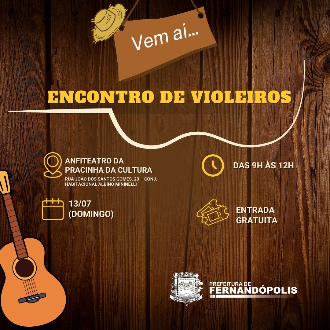 Domingo tem “Encontro de Violeiros” na Pracinha da Cultura