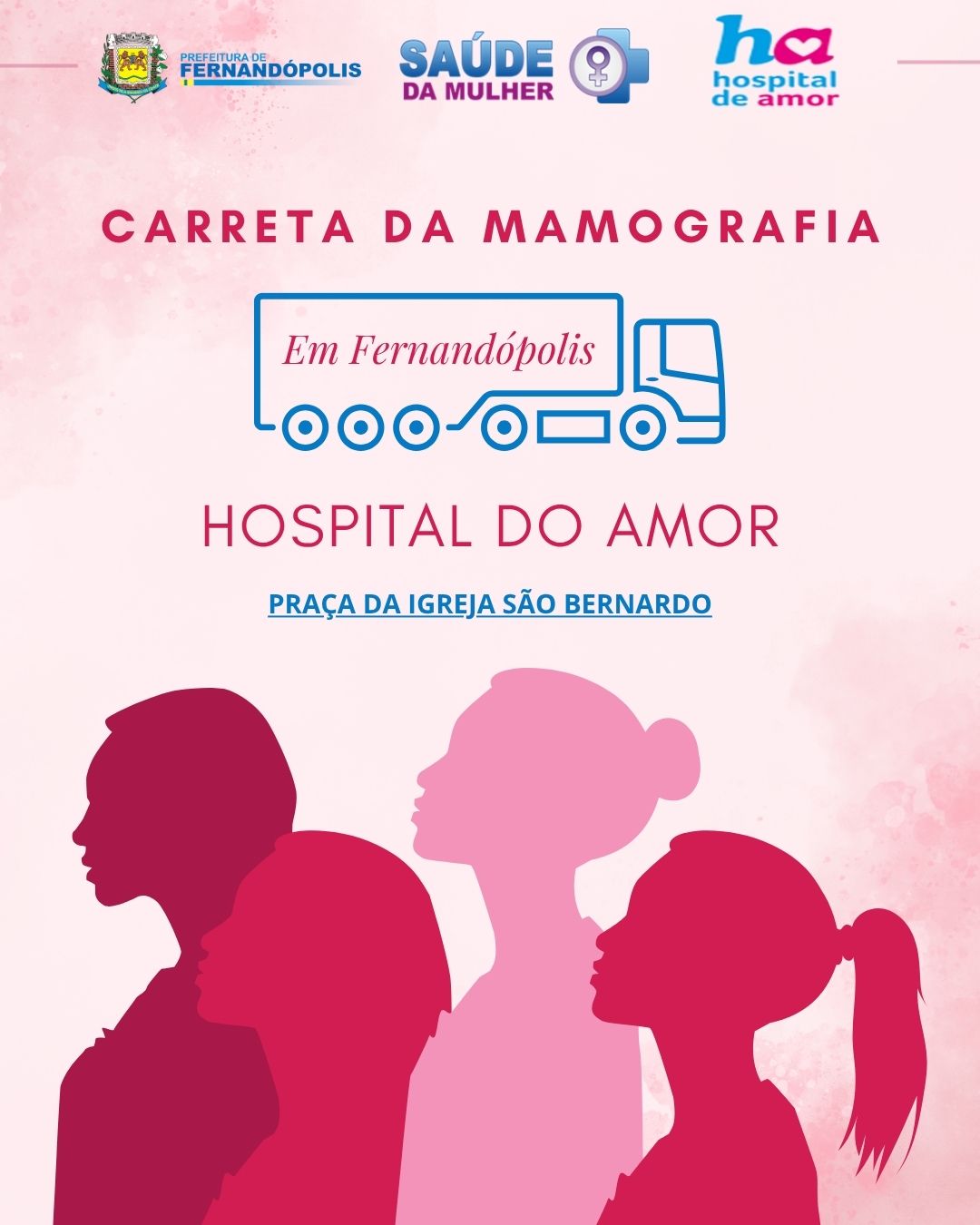 Carreta da Mamografia fica na Praça de São Bernardo de 16 a 25 de julho