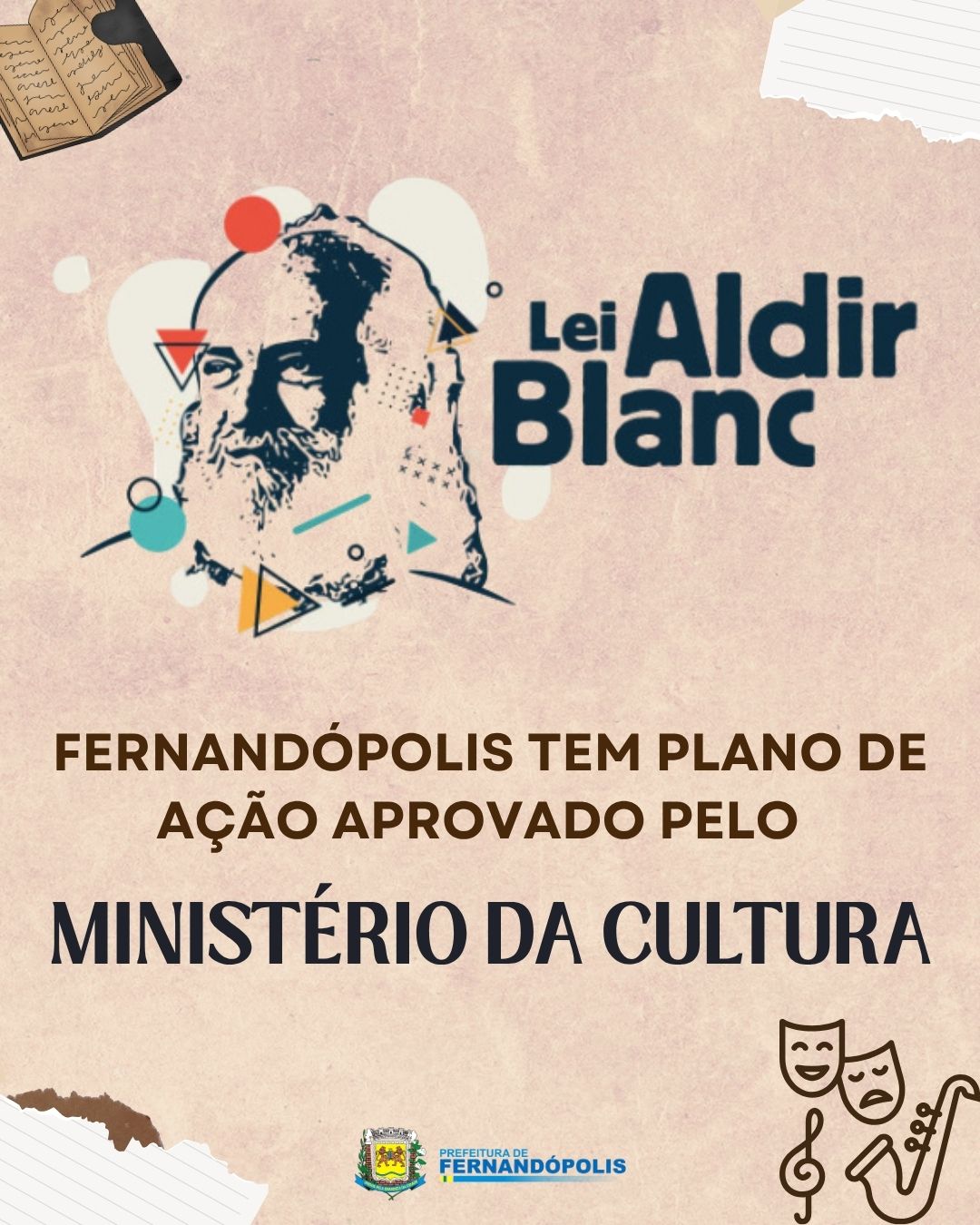 Fernandópolis receberá mais de R$ 500 Mil da Política Nacional Aldir Blanc