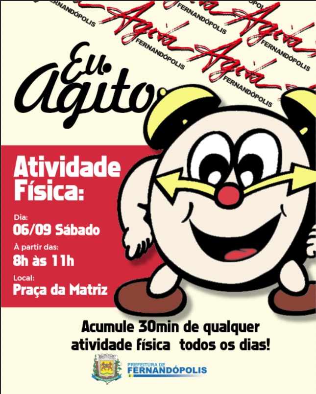 Agita Fernandópolis acontece neste sábado na Praça da Matriz com atividades físicas