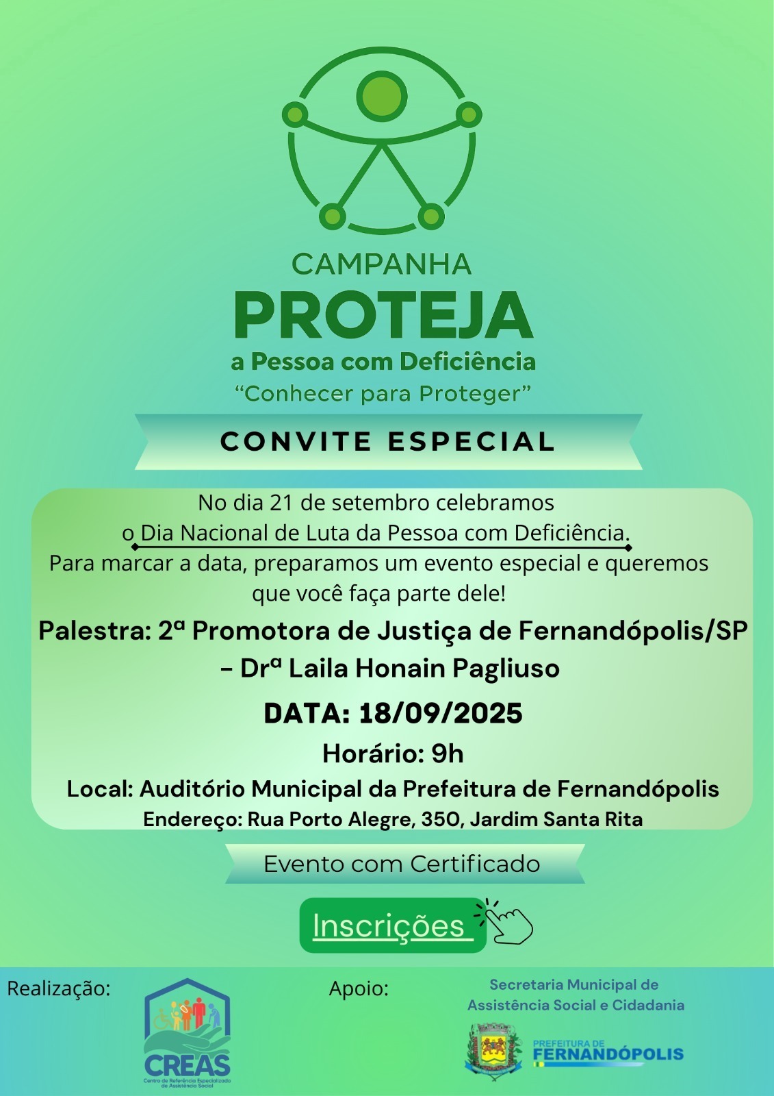 Assistência Social promove evento em defesa dos direitos da pessoa com deficiência