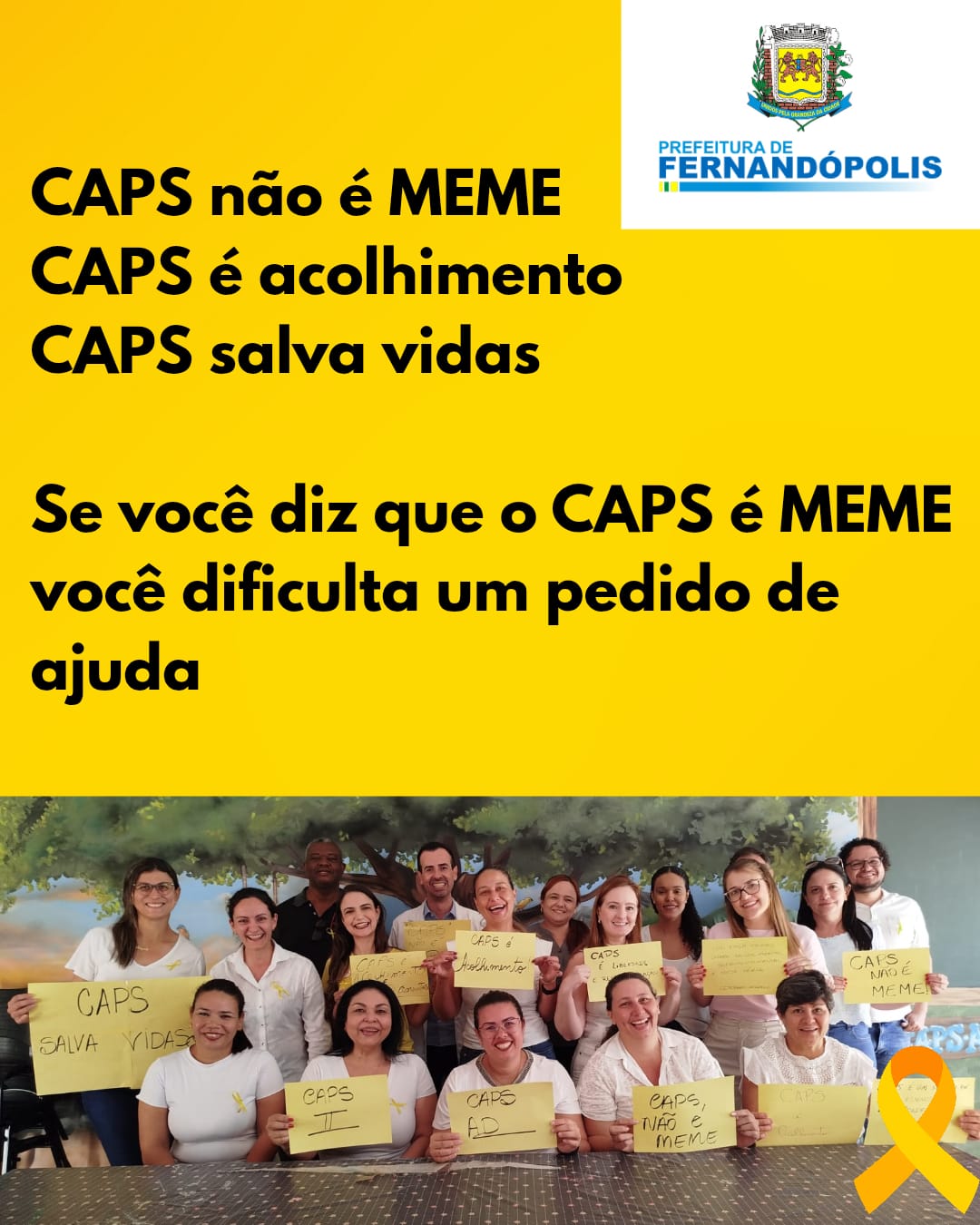 Saúde participa da campanha contra o suicídio e pela valorização da vida