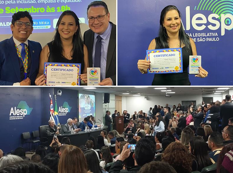Vereadora de Guarani d’Oeste é homenageada na Assembleia Legislativa como primeira parlamentar autista do Noroeste Paulista