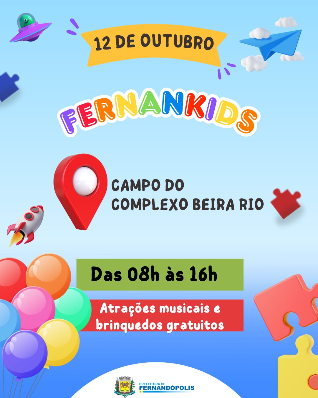 Fernankids acontece no próximo domingo com programação gratuita