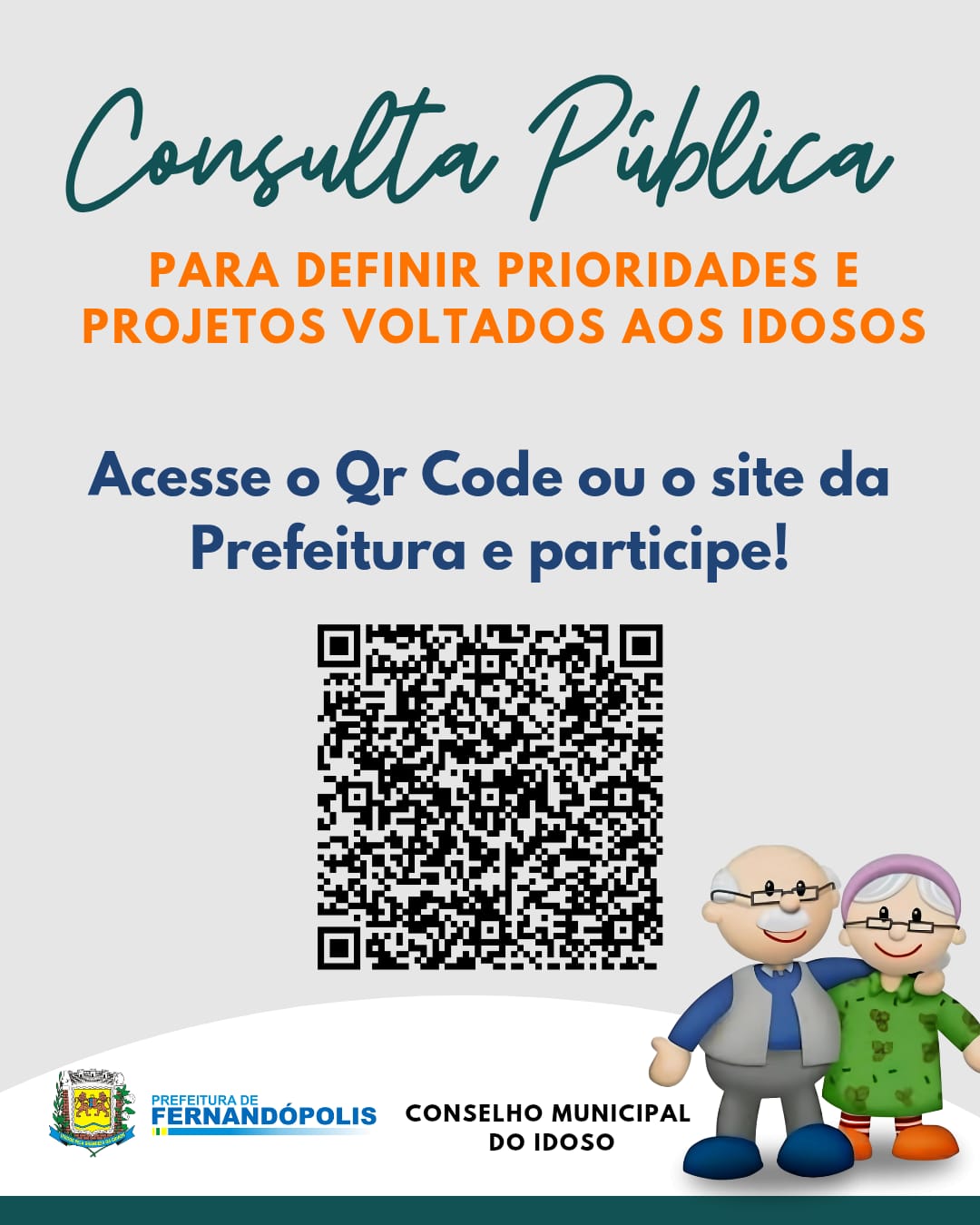 Consulta pública definirá prioridades de projetos para a pessoa idosa
