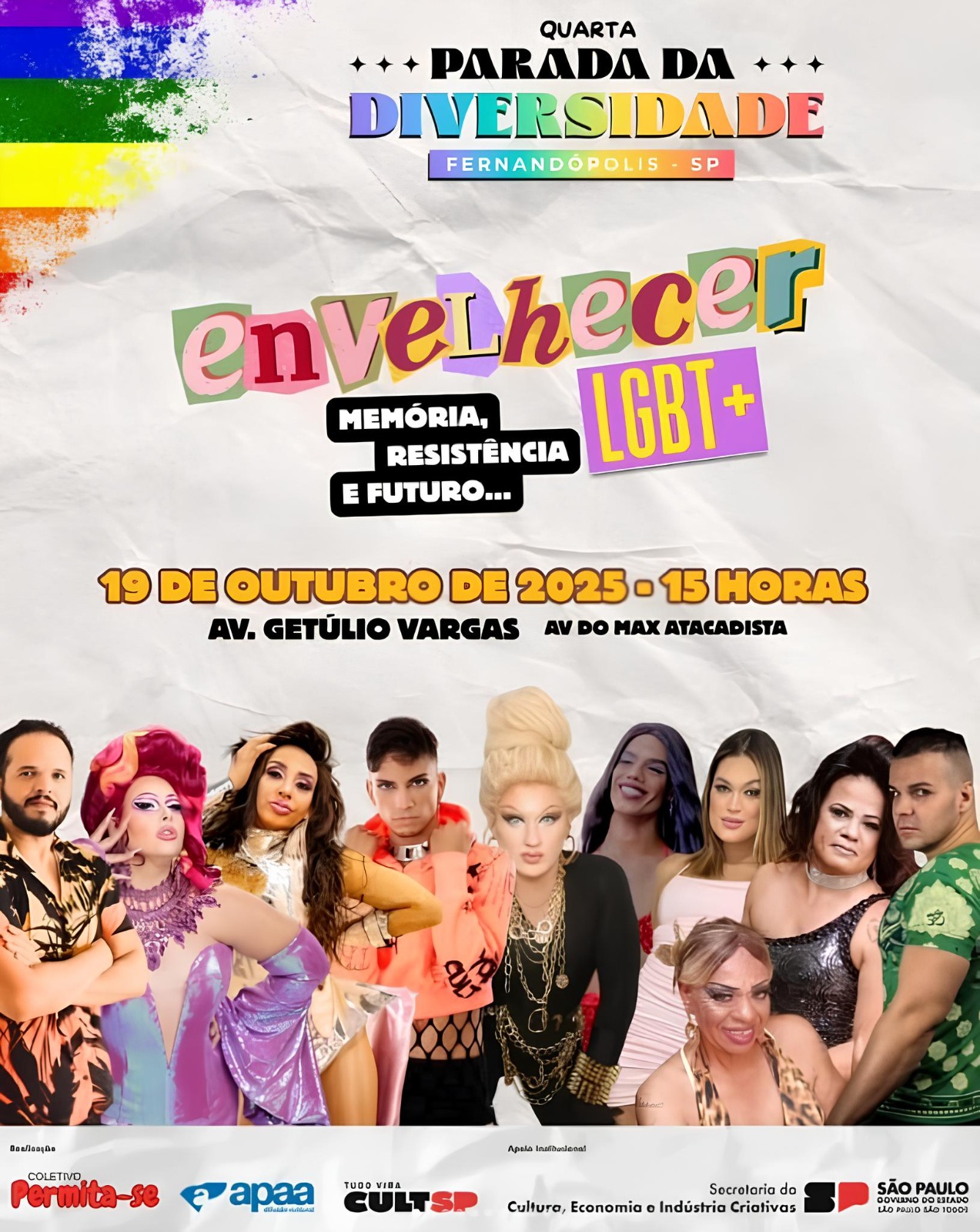 4ª Parada da Diversidade acontece domingo, 19