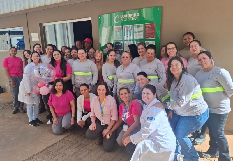 Consultório Municipal de Simonsen promove ação do Outubro Rosa com colaboradoras da empresa Long Ping