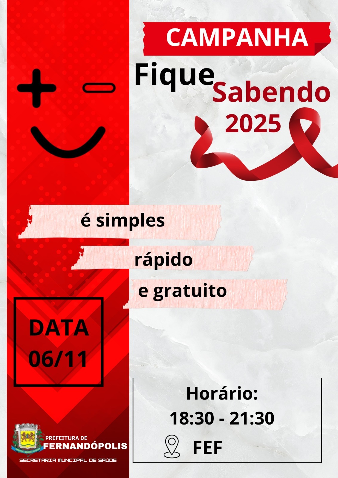 CADIP realiza campanha “Fique Sabendo” com testes rápidos e orientações