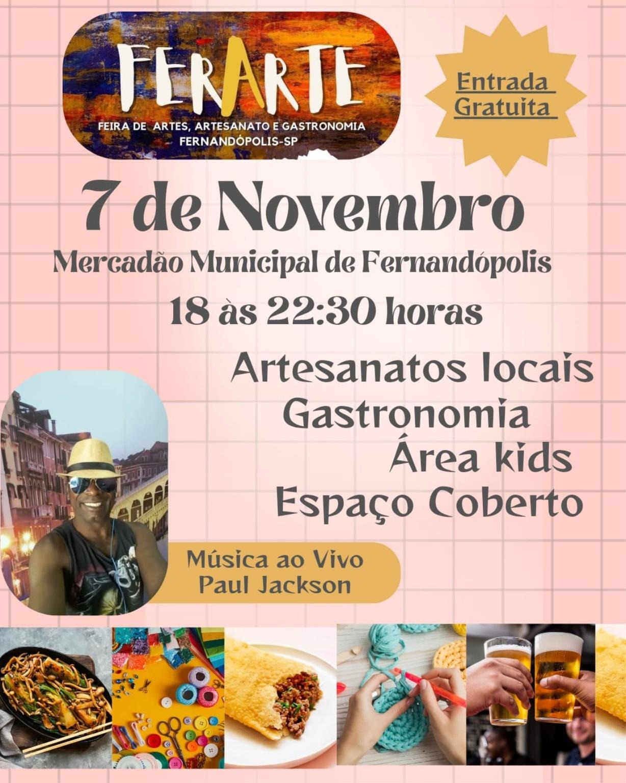 Fim de semana tem programação com espetáculo, artesanato, gastronomia e ações de saúde