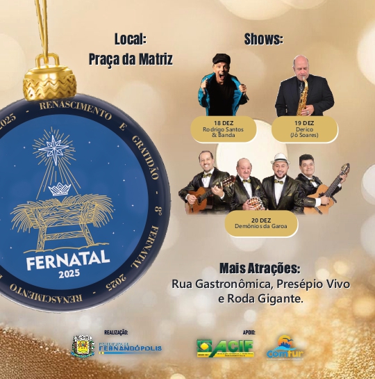 Fernandópolis inicia programação de Natal nesta sexta-feira
