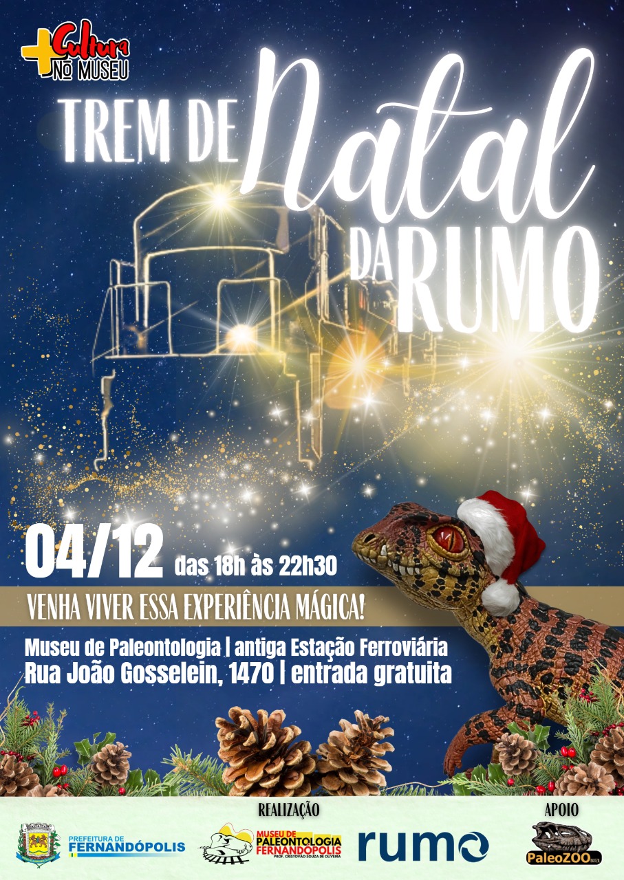 Trem de Natal da Rumo retorna a Fernandópolis nesta quinta, 04