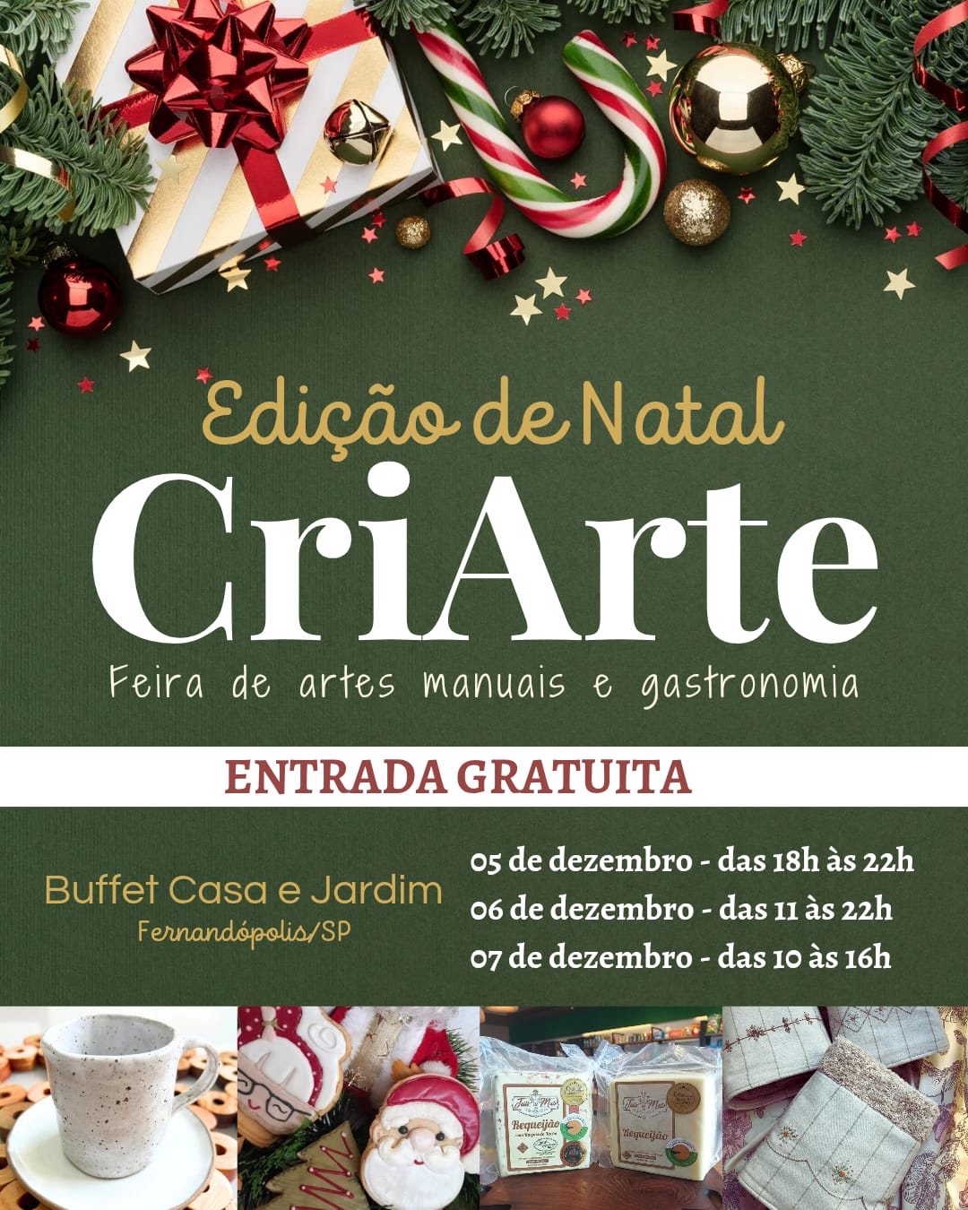 CriArte celebra 10 anos com Feira de Natal em Fernandópolis