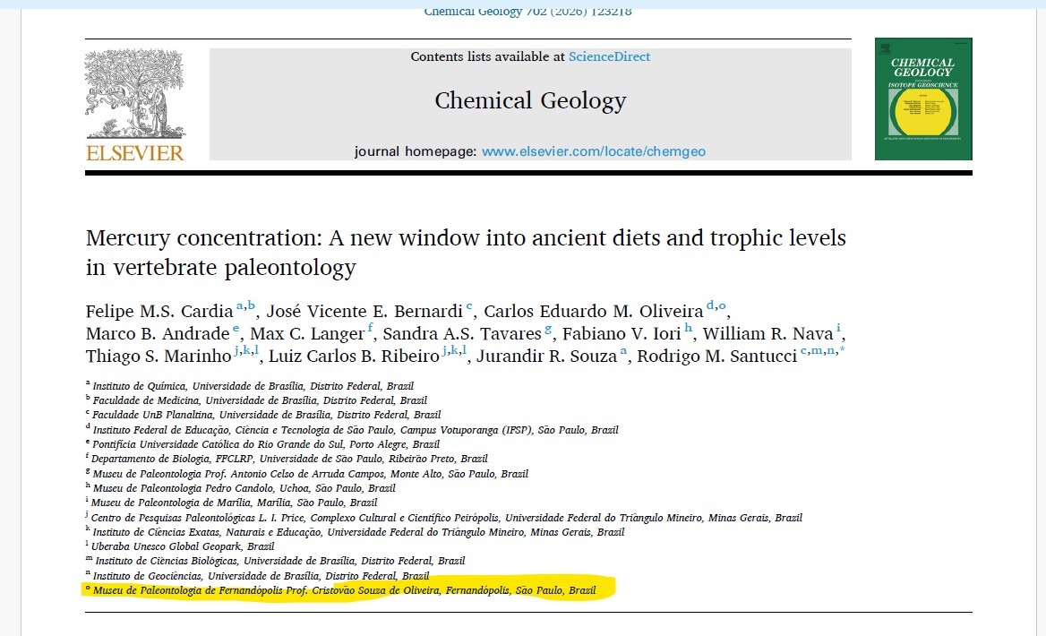 Revista científica da Europa publica estudo e cita museu de Fernandópolis