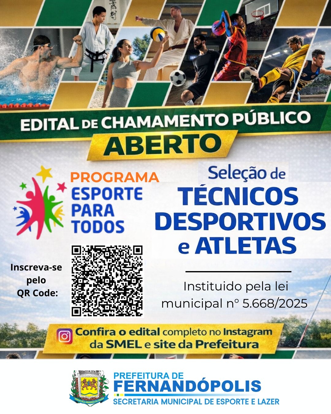 Valorização do esporte: Prefeitura abre inscrições para Programa Esporte Para Todos