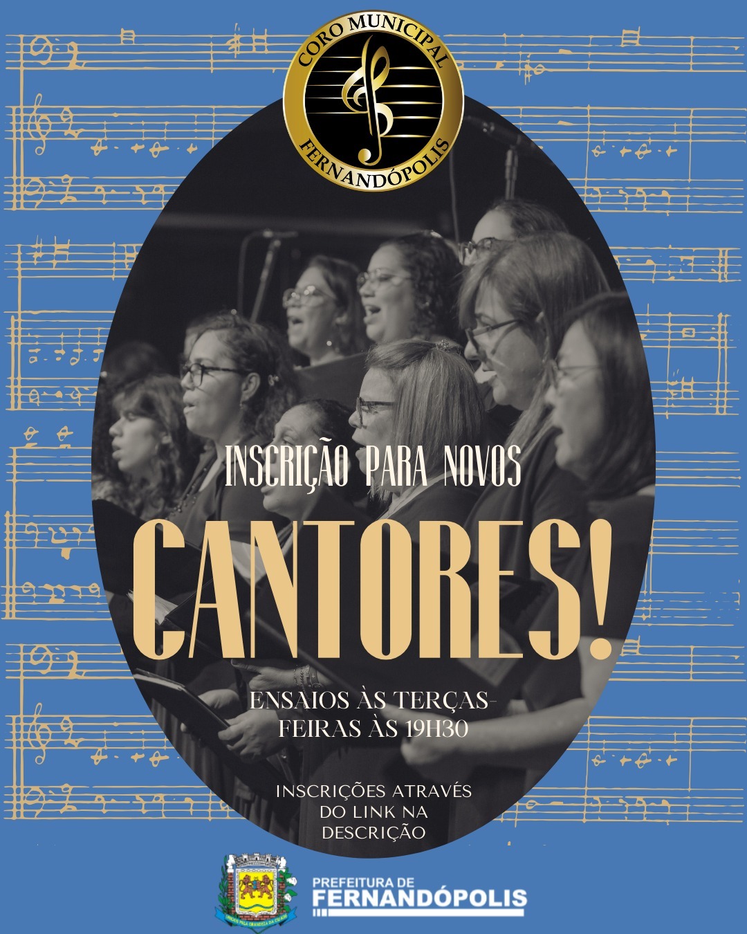Coro Municipal de Fernandópolis abre inscrições para novos integrantes