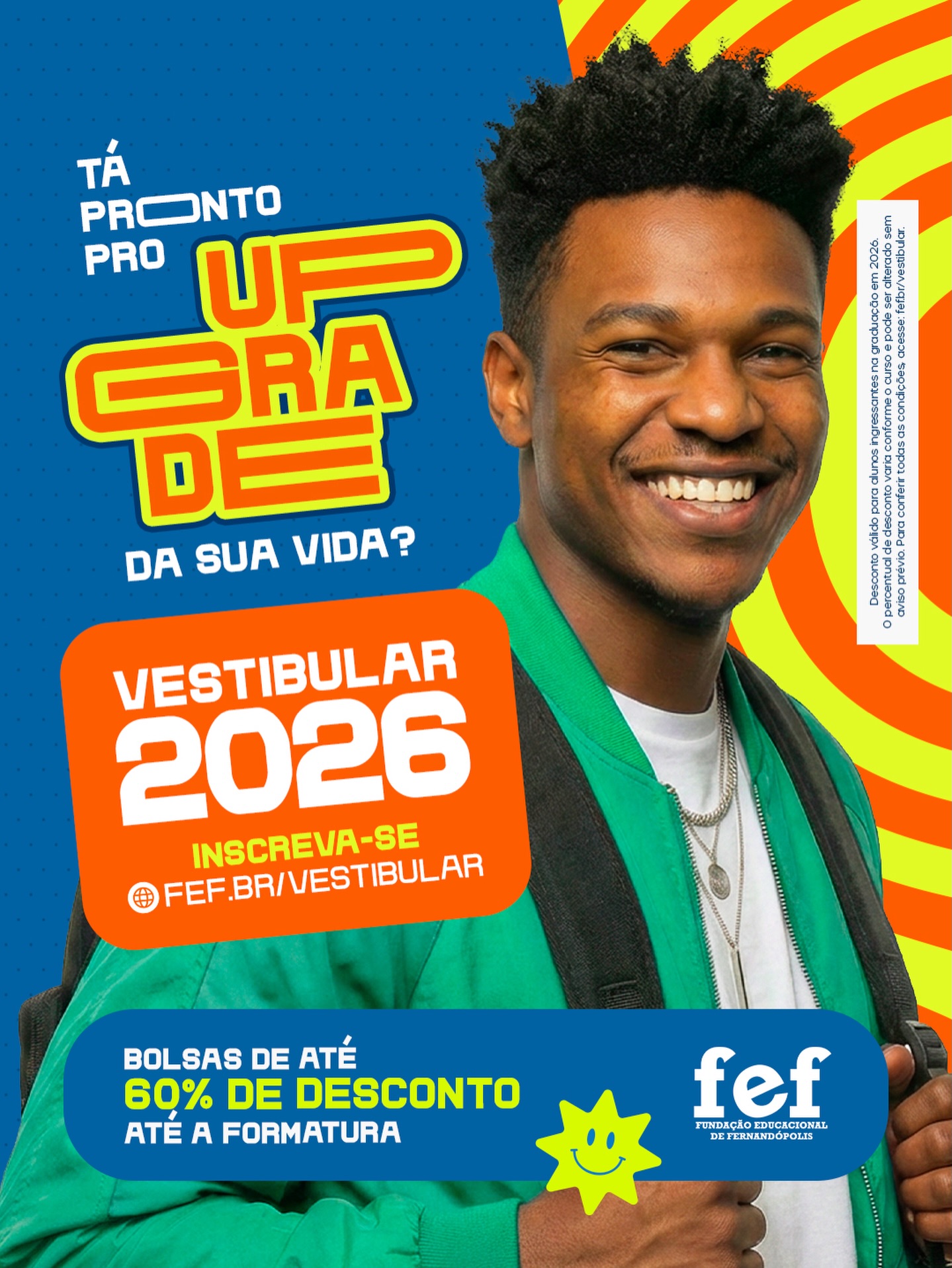 Vestibular FEF 2026 entra na reta final com bolsas de estudo e isenção da taxa de matrícula