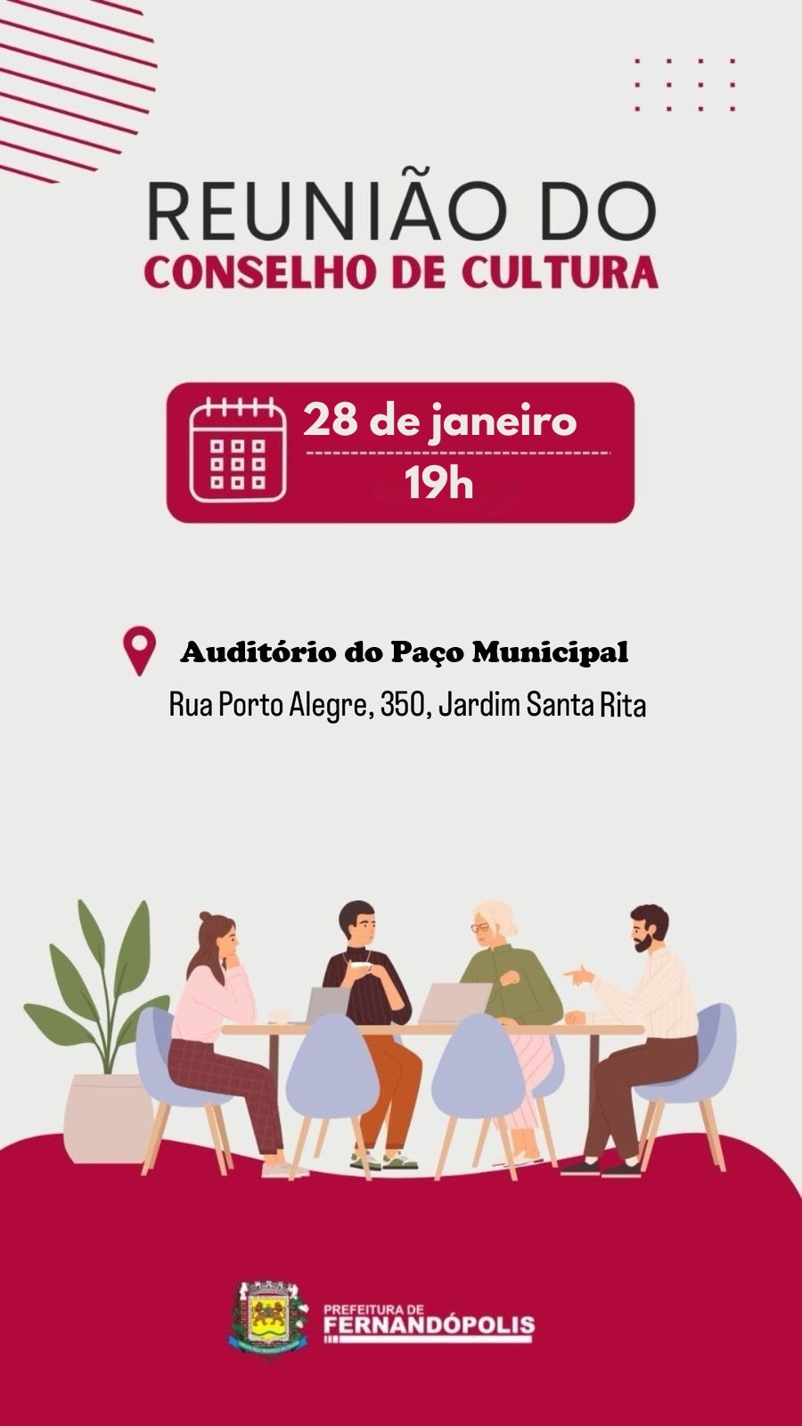 Conselho Municipal de Cultura realiza primeira reunião ordinária de 2026