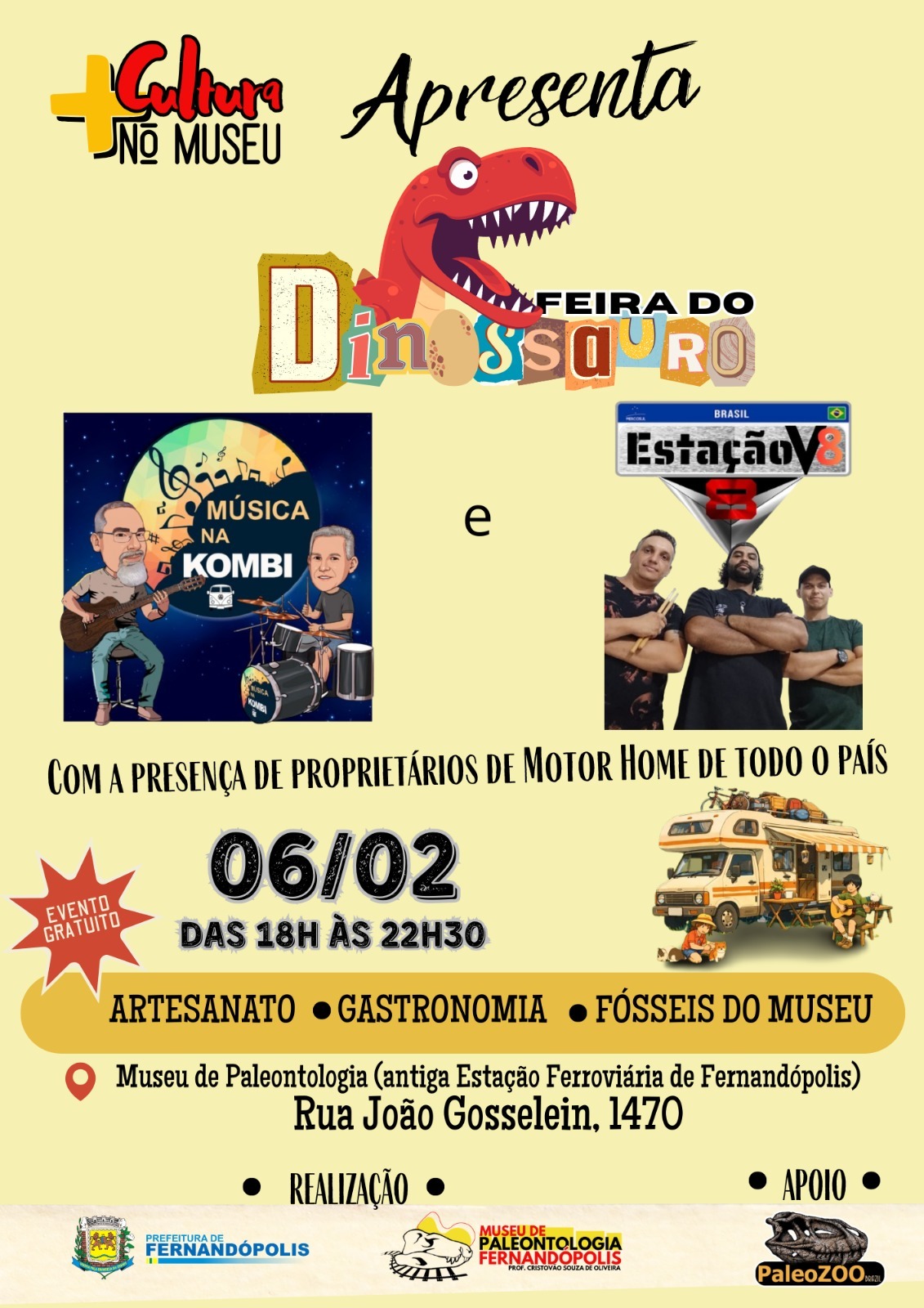 Com várias atrações, Feira do Dinossauro acontece nesta sexta-feira (06)